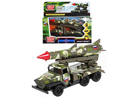 Машина металлическая SB-16-49-A-WB УРАЛ урал ракета вс 12см, откр. дв., инерц., подв. дет., кор.