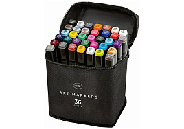 Набор скетчмаркеров 36цв. WBZ 152572 двусторонние, текстильный чехол