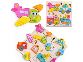 Логическая игрушка D2164 Транспорт пазл вкладыш