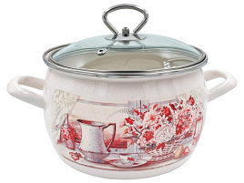 Кастрюля эмаль 3,5л С-4210САП2/4Жм/1600 Летний этюд