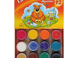 Гуашь 12цв. Гамма 221032 Мультики 20мл.