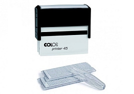 Самонаб. штамп 7-стр. Colop Printer 45N SET- F с / 1525197 б/рамки, 5стр. с рамкой, 2 кассы, пластик, 25*82мм