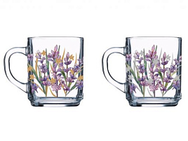 Кружка стекло 200мл 07с1335 Лаванда микс