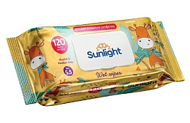 Влажные салфетки Детские 72шт Sunlight Eco Жираф