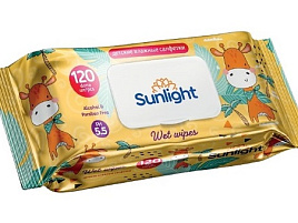 Влажные салфетки Детские 72шт Sunlight Eco Жираф