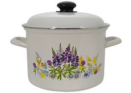 Кастрюля эмаль 4,5л 1615АП2/4 Люпины