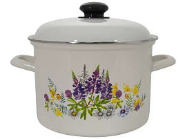 Кастрюля эмаль 4,5л 1615АП2/4 Люпины