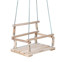 Качели детские 1456391 подвесные деревянные