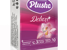Платочки бумажные Plushe Deluxe 3сл.10шт.5510