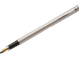 Ручка Luxor 8451 "Sleek" синяя, 0,8мм, корпус серый металлик