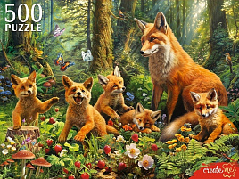 Пазл 500эл. Семья лис в лесу Ф500-6631