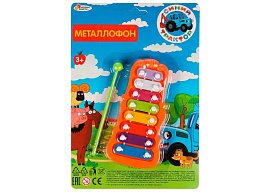 Металлофон 1605M054-R (288) Синий трактор