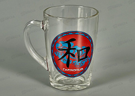 Кружка стекло 300мл 334-Д Иероглифы