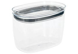 Банка для сыпучих пластик 0,8л М1300 Шайн графитовый