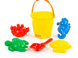 Песочный набор №531 51844 Ведро, лопатка, формочки.