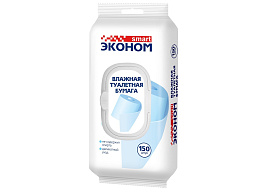 Туалетная бумага влажная Эконом Smart 150шт.