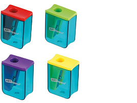 Точилка ArtSpace SR_44527 "Case", 1 отверстие, с контейнером, ассорти