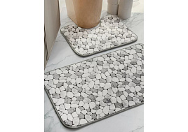 Коврик для ванной и туалета 50*80 Y4-9935/505857 узор серая галька