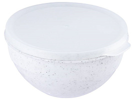 Миска пластик 3л 69602 Granite с крышкой белый