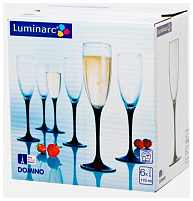Набор бокалов для шампанского 6шт Н8167 DOMINO 170мл 0691