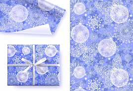 НГ Бумага упаковочная ч47956 Снежинки 100*70 1шт