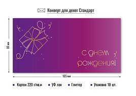 Конверт для денег 9138 С днем рождения