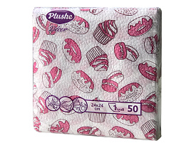 Салфетки 100л.Plushe Classic decor Пирожные