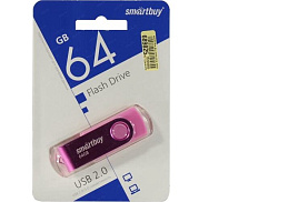 Флеш-драйв Smart Buy 64Gb SB064GB2TWP Twist Pink розовый