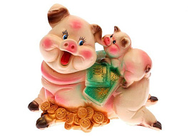 Копилка Банкирша (свинка) лежа 16*24см