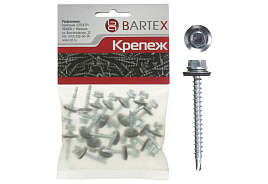 Саморез кровельный 4,8*50 цинк 15шт в пакете Bartex 0138