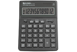 Калькулятор Eleven SDC-444X-GR 12 разрядов, двойное питание, 155*204*33мм, cерый