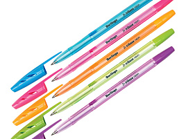 Ручка Berlingo 70932 "Tribase Neon", синяя, 0,7мм, корпус ассорти