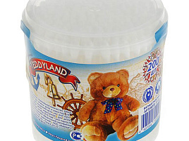 Ватные палочки TeddyLand 200шт банка 2094