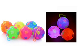 Мяч с шипами 00-1172 Веселые кружочки свет