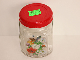 Банка для сыпучих стекло 650мл Кофе