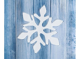 Наклейка на окно 1399662 Белоснежная остроконечная снежинка