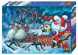 НГ Пазл 160эл. Упряжка Деда Мороза 72101
