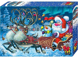 НГ Пазл 160эл. Упряжка Деда Мороза 72101