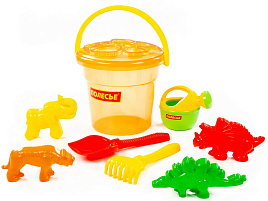 Песочный набор №320 35639 Ведро,лопатка,грабли,4 формочки, лейка