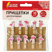 Прищепки декор 662669 Фламинго 10шт