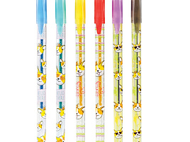 Набор гел. ручек 6цв. ArtSpace GPCA06_53142 "Милые зверушки" 1,0мм, с блестками, ПВХ чехол