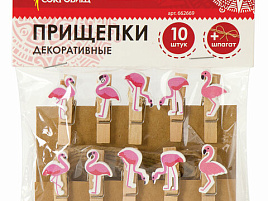 Прищепки декор 662669 Фламинго 10шт