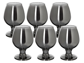 Набор бокалов для коньяка 6шт GR483/06/5785 Сияющий графит 250мл