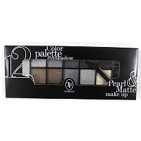 Тени для век TF набор 12цв.Color Palette Eyeshadow 01 СТЕ-12 дымчато-серая