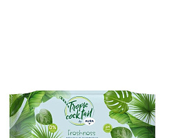 Влажные салфетки AURA 60шт тропич.коктель освеж.6968